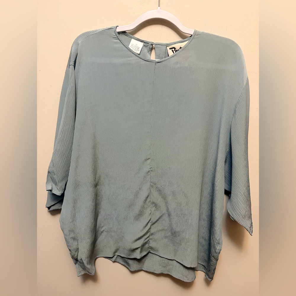 Vintage PROTEST 100% Crinkle Silk Wide Sleeved Blouse